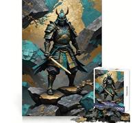 Puzzle de 1000 pièces représentant Un Guerrier samouraï en kintsugi, idéal pour Les Adultes, pour stimuler la mémoire, se divertir à la Maison et décorer Un Mur (50x75cm)