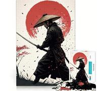 Puzzle de 1000 pièces représentant Un Guerrier samouraï et Son Katana, idéal pour Les Adolescents Facile à Assembler et à découper, C'est Un Cadeau Parfait pour Les fêtes (38x52cm)
