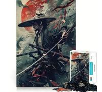 Puzzle de 1000 pièces représentant Un Guerrier samouraï et Son Katana, idéal pour Les Adolescents Jeu de logique et de réflexion Simple et Amusant, Bords Lisses, Cadeau élégant (38x26cm)
