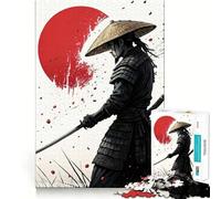 Puzzle de 1000 pièces représentant Un Guerrier samouraï et Son Katana, idéal pour Les Adultes Jouet Intelligent et Amusant à Installer chez soi Idéal pour Les fêtes de Fin d'année (38x26cm)