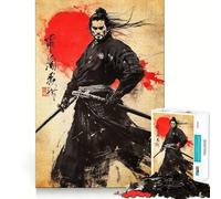 Puzzle de 1000 pièces représentant Un Guerrier samouraï, idéal pour Les Adolescents Jeu de logique et de Construction, Silencieux et Amusant, découpe Nette, Un Joli Cadeau (50x75cm)