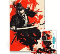 Puzzle de 1000 pièces représentant Un Guerrier samouraï, idéal pour Les Adolescents Renforce la mémoire, apaise l'esprit, Passe-Temps Relaxant et de qualité Cadeau Festif (38x26cm)