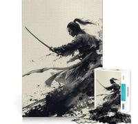 Puzzle de 1000 pièces représentant Un Guerrier samouraï, idéal pour Les Adolescents Un Jeu de réflexion apaisant et Stimulant, Une idée Cadeau de Noël de qualité supérieure (38x52cm)