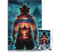 Puzzle de 1000 pièces représentant Un Guerrier samouraï - Jeu Amusant pour Le développement cognitif - Cadeau Original et attentionné - Dimensions:38x52cm