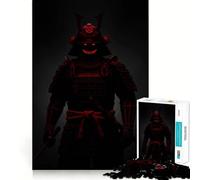 Puzzle de 1000 pièces représentant Un Guerrier samouraï Rouge en Armure Sombre idéal pour Les Adolescents Jeu de réflexion et de création Collective Découpe précise et Amusante Pièce de Collection