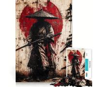 Puzzle de 1000 pièces représentant Un Guerrier samouraï sous Forme de Graffiti, idéal pour Adultes, pour améliorer la mémoire et soulager l'anxiété Un Cadeau Artistique à Assembler (38x26cm)