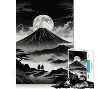 Puzzle de 1000 pièces représentant Un Guerrier samouraï sur Le Mont Fuji, idéal pour Les Adolescents, Un Jeu intellectuel Stimulant à Partager en Famille, Un Cadeau Unique et de qualité (38x26cm)