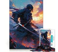 Puzzle de 1000 pièces représentant Un Guerrier samouraï, Un Jeu de logique pour Adolescents, Un Cadeau Original et Amusant avec des découpes nettes (38x52cm)