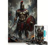 Puzzle de 1000 pièces représentant Un Guerrier Spartiate en Position de Combat, idéal pour Adultes Jouet Intelligent et apaisant, découpe précise, Objet de Collection 38x26cm