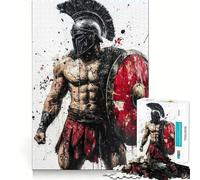 Puzzle de 1000 pièces représentant un guerrier spartiate, idéal pour les adolescents un jeu amusant et stimulant pour développer ses capacités intellectuelles Design élégant et cadeau original 38x52cm