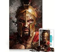 Puzzle de 1000 pièces représentant Un Guerrier Spartiate, idéal pour Les Adolescents Un Jeu de réflexion Amusant et Relaxant à Assembler, Un Cadeau Parfait 38x52cm