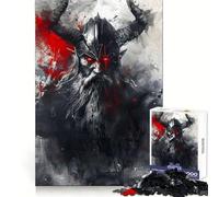 Puzzle de 1000 pièces représentant Un Guerrier Viking Berserk, idéal pour Adultes Stimule la réflexion stratégique, Passe-Temps apaisant et Cadeau de Noël idéal (38x26cm)