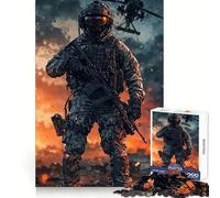 Puzzle de 1000 pièces représentant Un hélicoptère en Zone de Combat, idéal pour Les Adolescents Collection d'œuvres d'art claires et découpées (38x26cm)