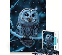 Puzzle de 1000 pièces représentant Un Hibou des neiges, idéal pour Adultes Collection Joy Quality Edge Art (50x75cm)