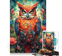 Puzzle de 1000 pièces représentant Un Hibou, Jouet d'éveil et de Relaxation, découpe de précision, pièce de Collection (38x26cm)