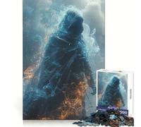 Puzzle de 1000 pièces représentant Un Homme mystérieux en Cape Bleue, idéal pour Les Adolescents Un Jeu intellectuel Stimulant, Un Moment de Partage et de qualité, Un Cadeau mémorable (38x26cm)