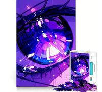 Puzzle de 1000 pièces représentant Un œil de Fille d'anime Un Jeu de réflexion Stable et sans pièces Mobiles,idéal pour Les Longs Week-Ends (38x26cm)