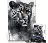 Puzzle de 1000 pièces représentant Un Jaguar Peint à l'aquarelle, idéal pour Les Adolescents Un Passe-Temps Relaxant et Stimulant, avec Un système de Verrouillage fiable Un Cadeau Parfait (50x75cm)