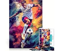 Puzzle de 1000 pièces représentant Un Joueur de Football, idéal pour Adultes Un Casse-tête Relaxant et Un Joli Cadeau (38x52cm)