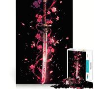 Puzzle de 1000 pièces représentant Un Katana de samouraï, idéal pour Adultes développement de la mémoire, apaisement de l'esprit, Design, Assemblage et Cadeau créatif (38x52cm)