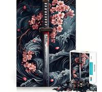 Puzzle de 1000 pièces représentant Un Katana de samouraï, idéal pour Adultes Jouet Amusant et ludique, aux Bords Lisses, décoration Murale (38x52cm)