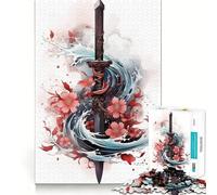 Puzzle de 1000 pièces représentant Un Katana de samouraï pour Adultes Améliore la mémoire, détend l'esprit et constitue Une pièce de Collection Artistique aux Contours Nets (38x26cm)