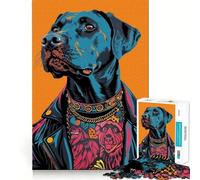 Puzzle de 1000 pièces représentant Un Labrador Retriever en colère Jeu de Concentration cérébrale Découpe Experte Artisanat Fascinant pour Les Moments de détente (50x75cm)