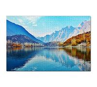 Puzzle de 1000 pièces représentant Un lac du Pakistan, Un Jeu Artistique et Un Souvenir de Voyage (38 x 26 cm).