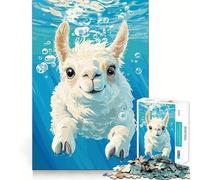 Puzzle de 1000 pièces représentant Un Lama sous-Marin (50x75cm) Un Exercice Mental Amusant et précis Composants Robustes Un Divertissement captivant pour des Moments de détente à la Maison