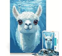 Puzzle de 1000 pièces représentant Un Lama sous-Marin Développe la mémoire,ludique et de qualité Professionnelle pour stimuler l'esprit (38x52cm)