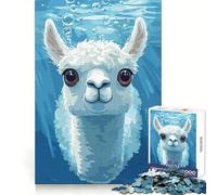 Puzzle de 1000 pièces représentant Un Lama sous-Marin, idéal pour Les Adolescents : Bien-être Mental, détente et Loisirs Un Cadeau touchant aux Bords Nets (38x52cm)