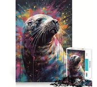 Puzzle de 1000 pièces représentant Un Lion de mer, Jeu de logique pour Adultes, Loisirs, Bords Lisses, Cadeau saisonnier (50x75cm)