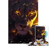Puzzle de 1000 pièces représentant Un Lion et Ses Petits Un Jeu éducatif Stimulant Amusant et Humoristique idéal comme Cadeau (Dimensions 75x50cm)