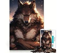 Puzzle de 1000 pièces représentant Un Loup anthropomorphe Adolescent, idéal pour stimuler l'esprit, Jouer en Groupe ou comme Cadeau de fête 50x75cm Découpe de précision