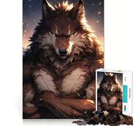 Puzzle de 1000 pièces représentant Un Loup anthropomorphe, idéal pour Les Adolescents améliore la mémoire, se détend et s'amuse Un Cadeau Unique aux Bords Nets 38x26cm