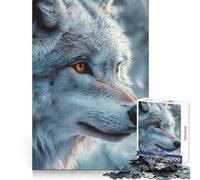 Puzzle de 1000 pièces représentant un loup au regard intense idéal pour les adolescents Stimule la mémoire offre une distraction douce et un assemblage ferme Un cadeau parfait pour les fêtes (38x26cm)