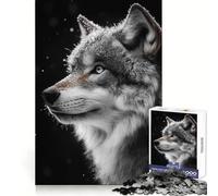 Puzzle de 1000 pièces représentant Un Loup dans la Neige, idéal pour Les Adolescents Ce Puzzle favorise Une réflexion Claire, Un Engagement Doux et Un Assemblage Solide C'est Un Joli Cadeau (50x75cm)
