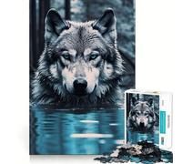 Puzzle de 1000 pièces représentant Un Loup Fantastique Exercice Mental Amusant Pièces précises et sans Couture Un Moyen captivant de Passer Le Temps (50x75cm)