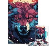 Puzzle de 1000 pièces représentant Un Loup majestueux Jeu éducatif de Course de Vitesse Manuelle pour Les 14 Ans et Plus (38x26cm)
