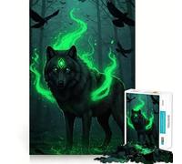 Puzzle de 1000 pièces représentant Un Loup Mystique Un Animal énergétique pour Adultes Jeu d'exercice Mental à Faire à l'intérieur Amusant et découpé avec précision pour Les fêtes