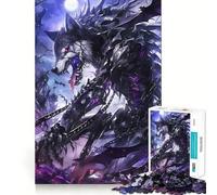 Puzzle de 1000 pièces représentant Un Loup Squelette de Style Anime Violet, idéal pour Les Adolescents Jeu intellectuel, détente et Bien-être Découpe de qualité Cadeau de Saison (38x26cm)