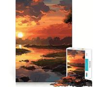 Puzzle de 1000 pièces représentant Un Magnifique Paysage Naturel (38x52cm),Un Jeu de réflexion Relaxant et idéal pour Un Moment de détente,Parfait pour Noël