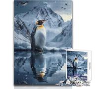 Puzzle de 1000 pièces représentant Un Manchot de l'Antarctique, idéal pour Les Adultes Activité ludique et éducative, Cadeau Original et touchant Dimensions:38x26cm