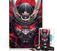 Puzzle de 1000 pièces représentant Un Masque de Guerrier samouraï, idéal pour Les Adultes Jouet Intelligent et Amusant à Collectionner, Bords Lisses (50x75cm)
