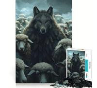 Puzzle de 1000 pièces représentant Un Masque de Loup et Un Mouton,idéal pour Adultes Jeu Stimulant l'esprit,pièces précises et sans Couture,activité relaxante à Faire en Groupe à l'intérieur 38x26cm