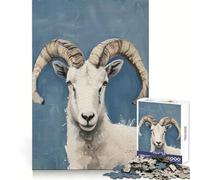 Puzzle de 1000 pièces représentant Un Mouflon d'Amérique, idéal pour Les Adolescents, pour développer Leur logique, se détendre et Passer Un Moment agréable Cadeau d'anniversaire idéal (38x26cm)