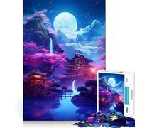 Puzzle de 1000 pièces représentant Un néon Japonais, idéal pour Les Adolescents Jeu Intelligent et divertissant pour se détendre (38x52cm)