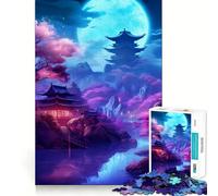 Puzzle de 1000 pièces représentant Un néon Japonais, idéal pour Les Adolescents Jouet Stimulant la logique et Anti-Stress, Bords de qualité, Cadeau de Noël (38x26cm)