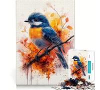 Puzzle de 1000 pièces représentant Un Oiseau Aquarelle sur Une Branche,idéal pour Les Adolescents Activité de Groupe et,Qui Permet de développer sa mémoire,de créer des Liens Nets et précis