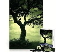 Puzzle de 1000 pièces représentant un oiseau en silhouette sur un arbre idéal pour les adolescents pour améliorer leur mémoire et leurs loisirs Découpe solide Cadeau parfait pour les vœux du Père Noël